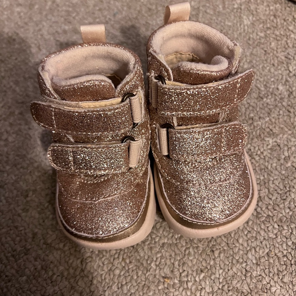 Ugg baby girl gold  winter boots size 0/1